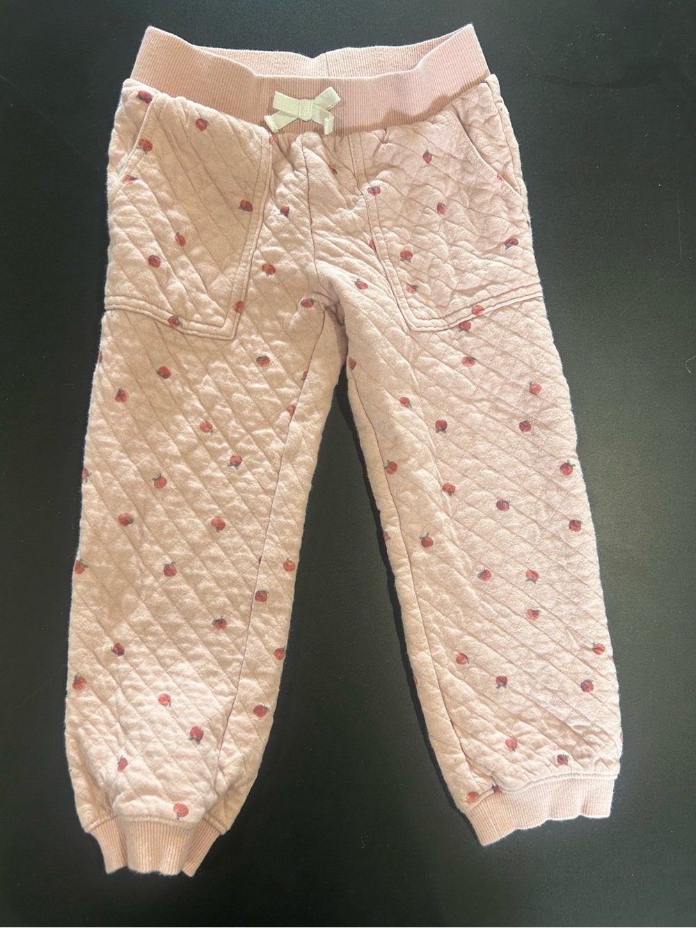Carter's Light Pink Quilted Peach Print Pants